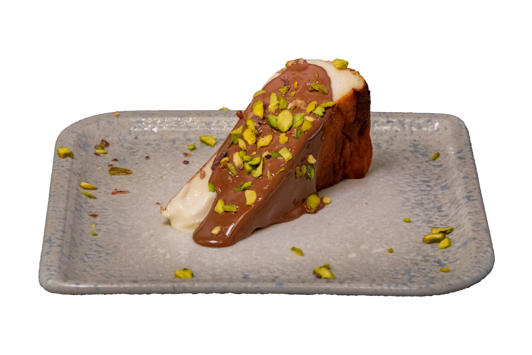 Belçika çikolatasıyla sunulan San Sebastian Cheesecake